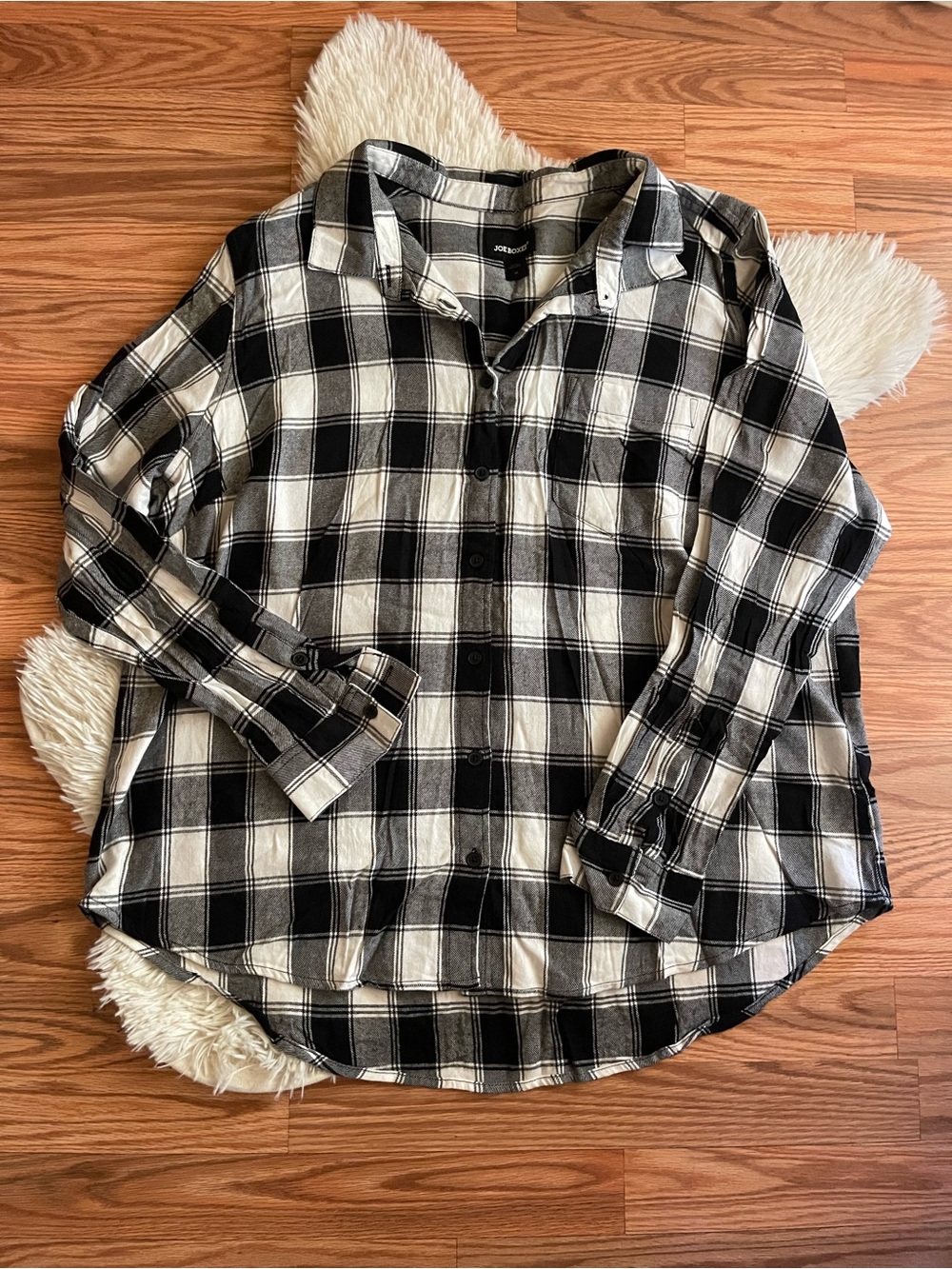 Women’s Joe Boxer Flannel Button Up 2X